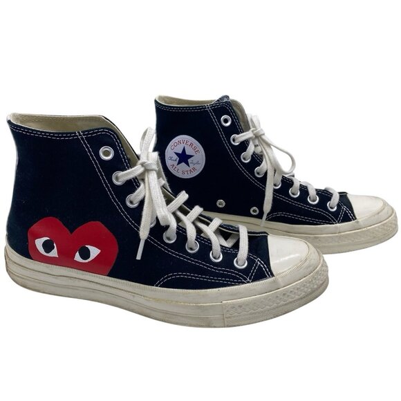 M8/W10 Converse Comme des Garcons PLAY Chuck Taylor High Top Sneakers Peek A Boo - Picture 1 of 14